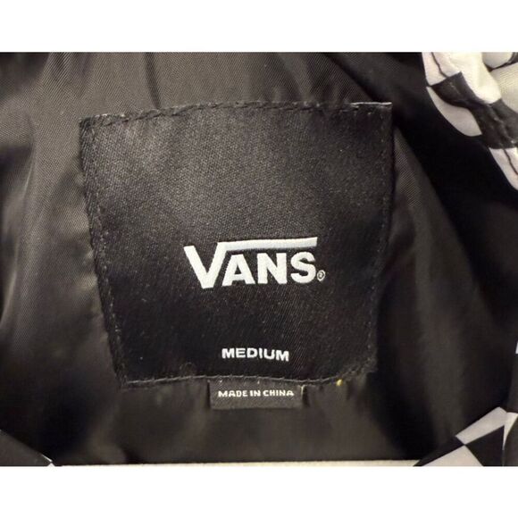 VANS Black & White Checker Lightweight Pullover - Checkerboard Pattern Size M - Picture 9 of 9
